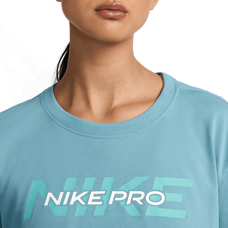 Tricou Nike W NK PRO SS CRP TEE / Femei / S / Albastru deschis photo 5